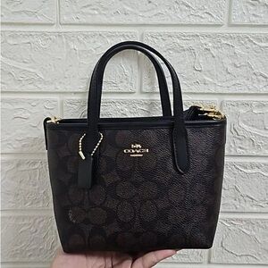 Coach Black and Brown Mini Bag